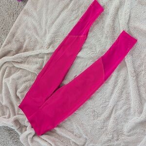Beach Riot Hot Pink Leggings Rib Mesh Detail